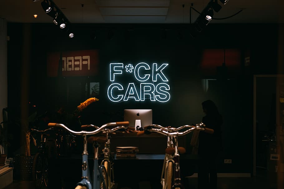 bicycle lot in store, indoors, illuminated, text, lighting equipment HD wallpaper
