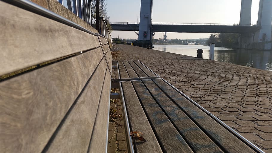 channel, bridge, bench, water, railing, built structure, architecture HD wallpaper