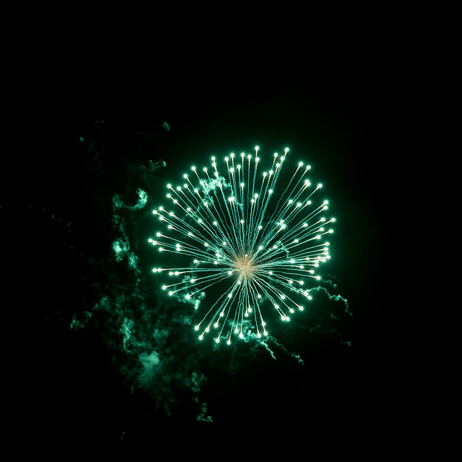 fireworks, night, outdoors, rusthall, united kingdom, illuminated HD wallpaper