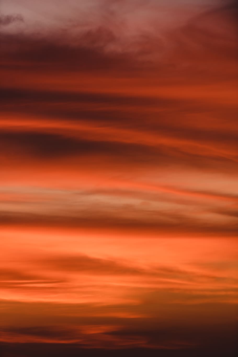 orange cloudy sky, nature, outdoors, sunset, dusk, red sky, dawn HD wallpaper