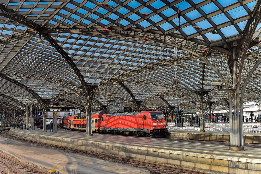 architecture, railway station, train, building, city, traffic HD wallpaper