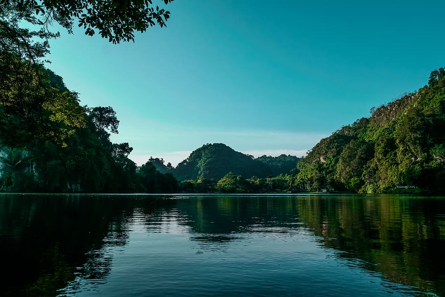 river, lake, water, reflection, landscape, nature, mountains HD wallpaper
