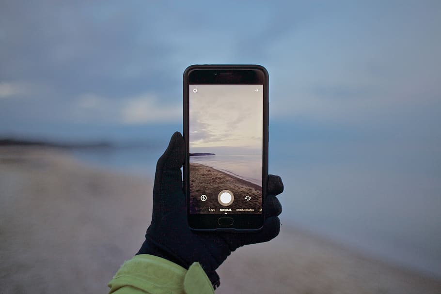 phone, cellphone, apple, iphone, black, nature, technology HD wallpaper