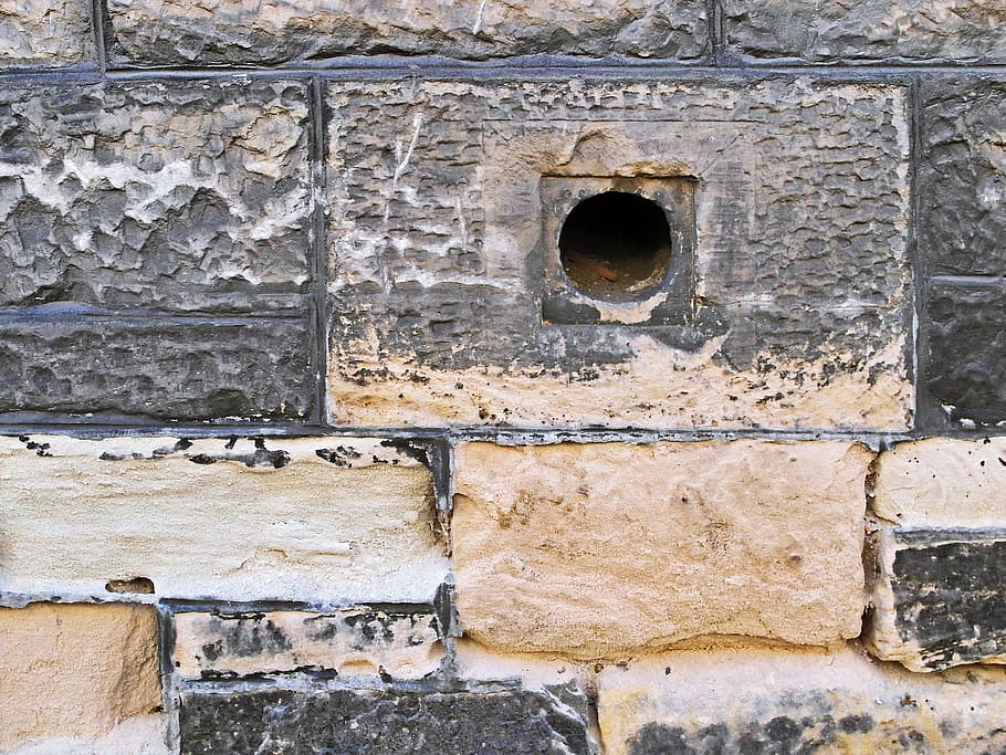 brick, wall, hole, walkway, path, flagstone, photo, photography HD wallpaper