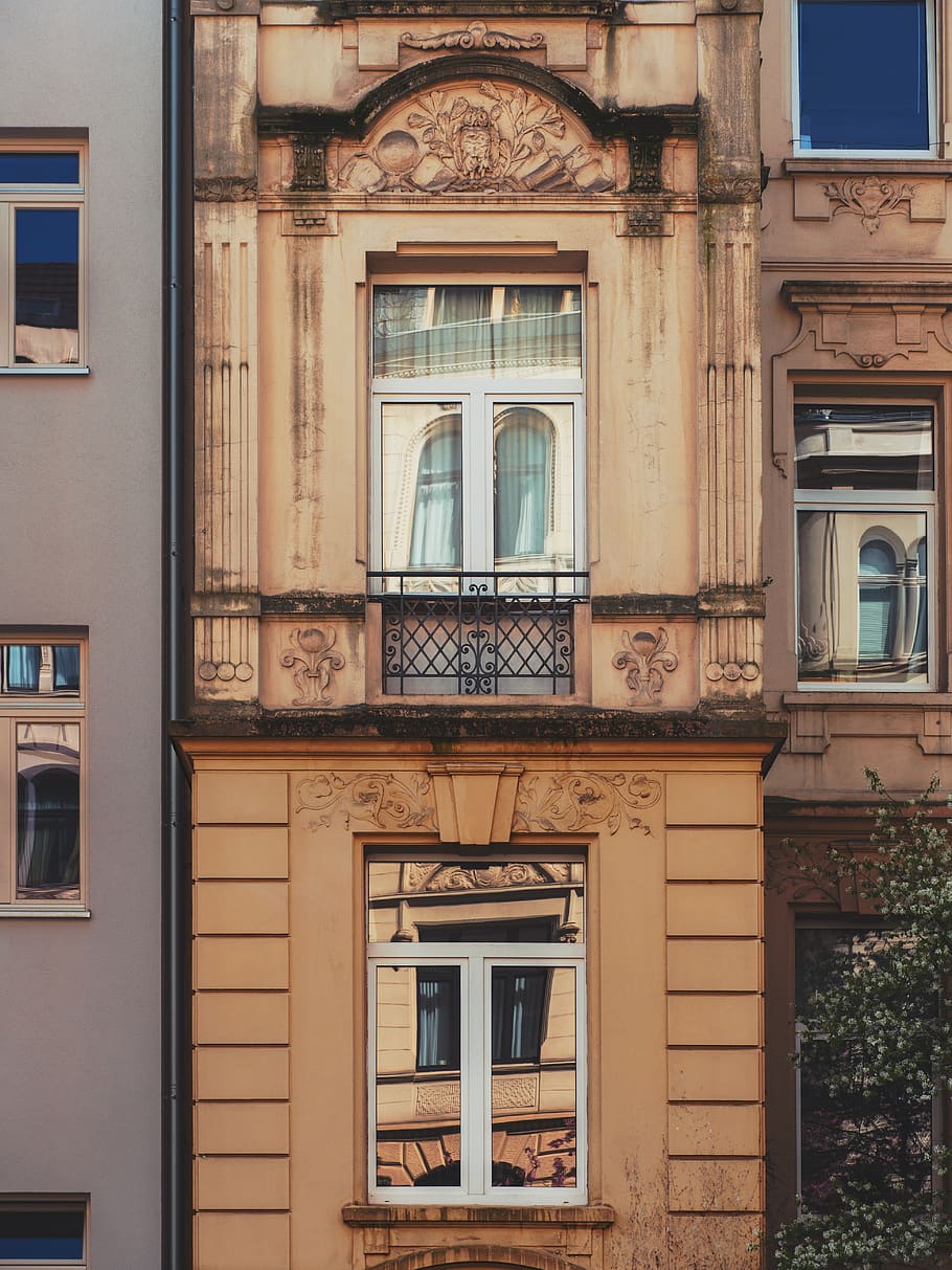 germany, cologne, windows, vintage, ornate, building, urban HD wallpaper