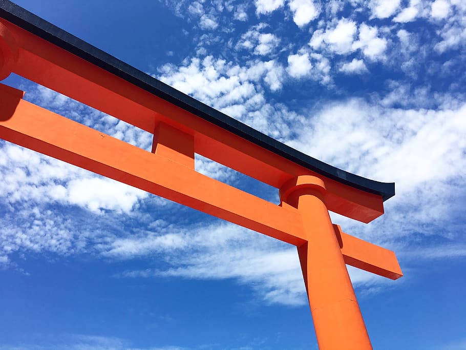japan, kyoto, blue sky, cloud - sky, low angle view, no people HD wallpaper