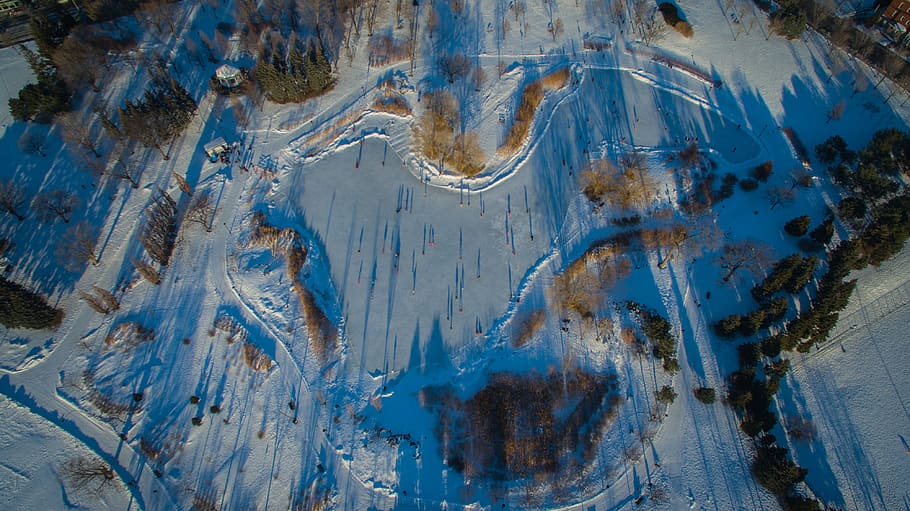 canada, montréal, parc jarry, phantom, air, shadows, ice, snow HD wallpaper