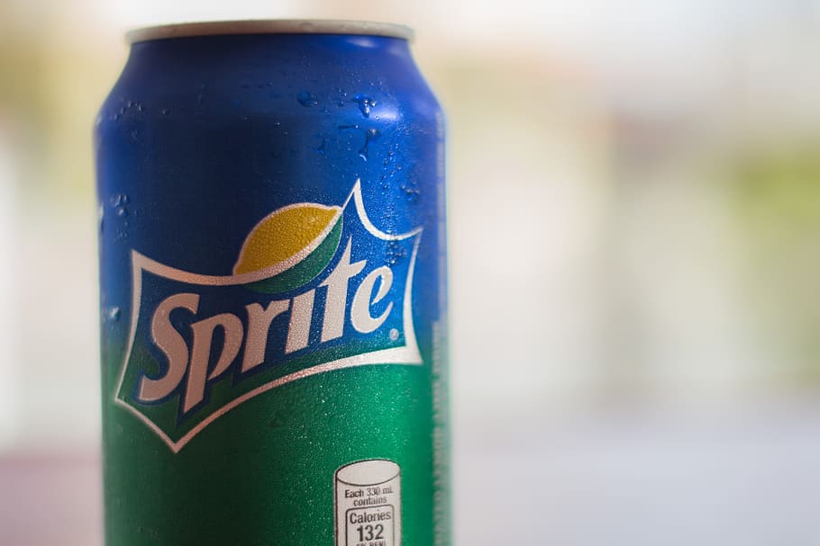 Sprite, beverage, can, close up, cold, drink, refreshing, soda, HD wallpaper