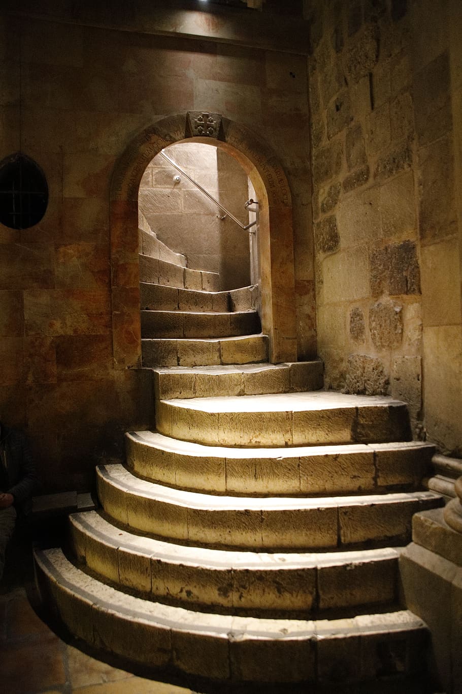 HD wallpaper: stairs, golgotha, basilica of the tomb, jerusalem, prayer