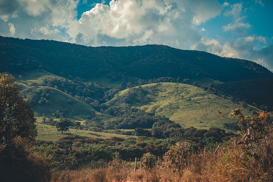 Landscape Photography of Mountain, 4k wallpaper, clouds, countryside HD wallpaper
