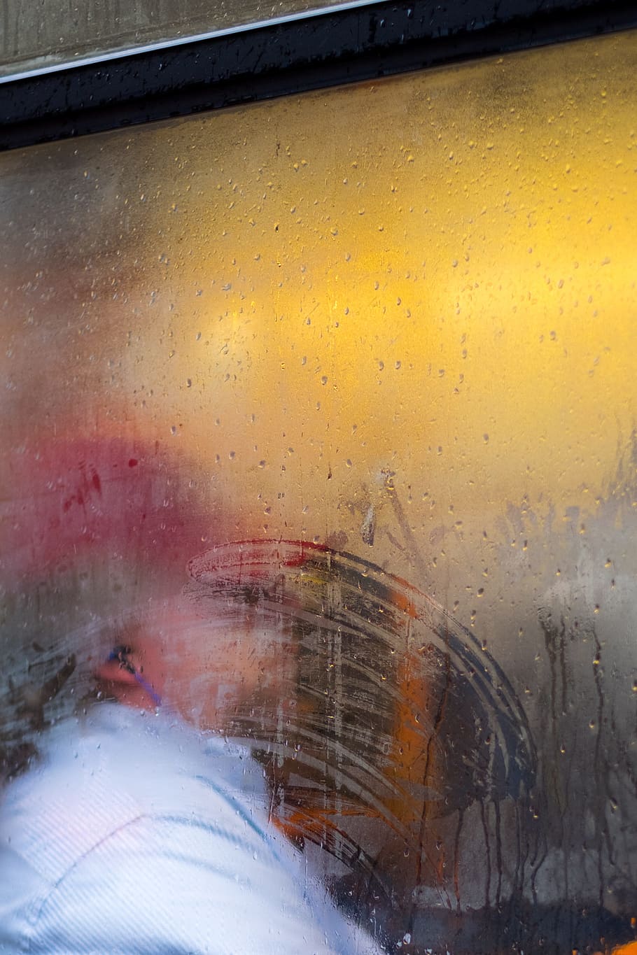 fog, bus, window, summer, transport, man, england, cambridge HD wallpaper
