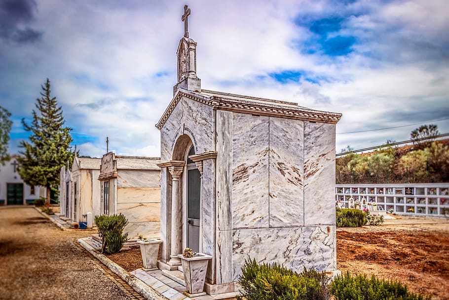tomb, architecture, cemetery, landmark, built structure, sky HD wallpaper