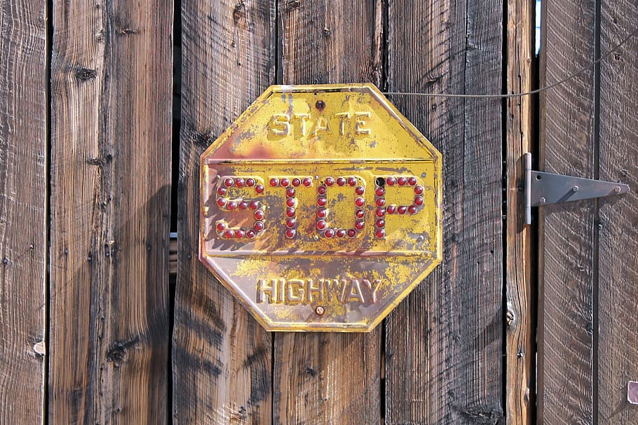 usa, stop, highway, retro, road sign, wood - material, text HD wallpaper