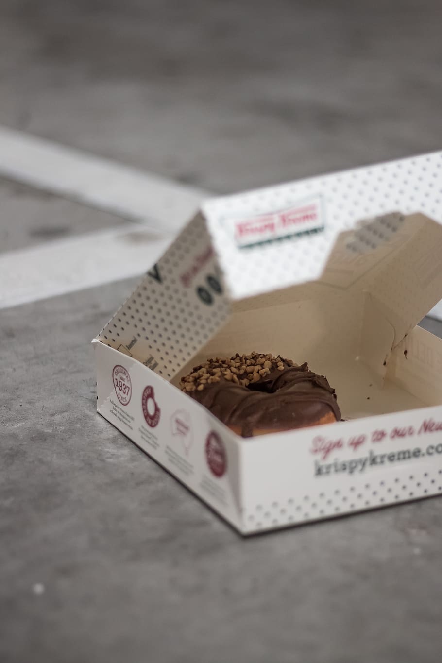 chocolate covered Krispy Kreme donut