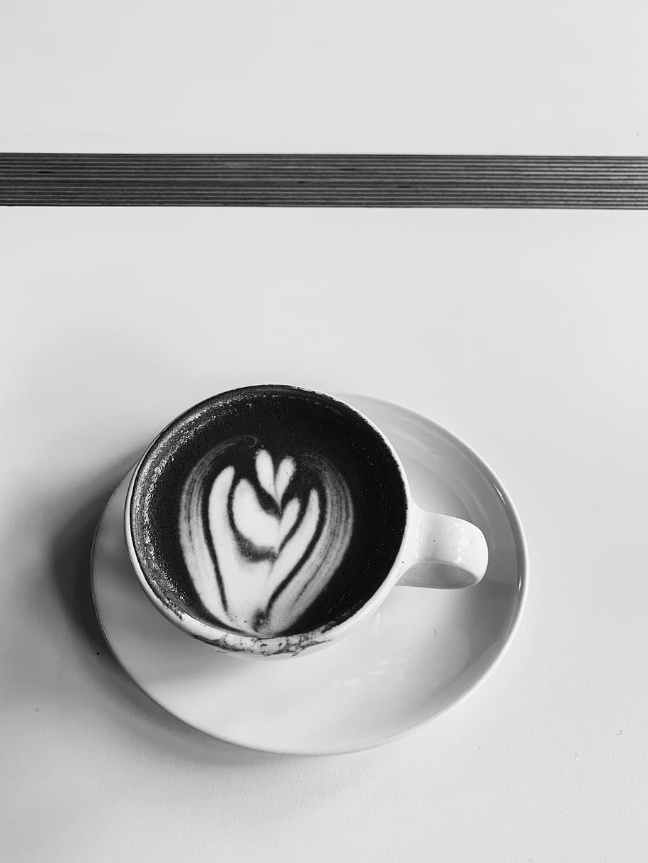 coffee cup, latte, beverage, drink, pottery, saucer, 484 9th st HD wallpaper