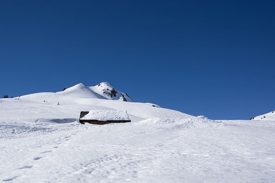 snow, skiing, winter, alpine, nature, landscape, mountains HD wallpaper