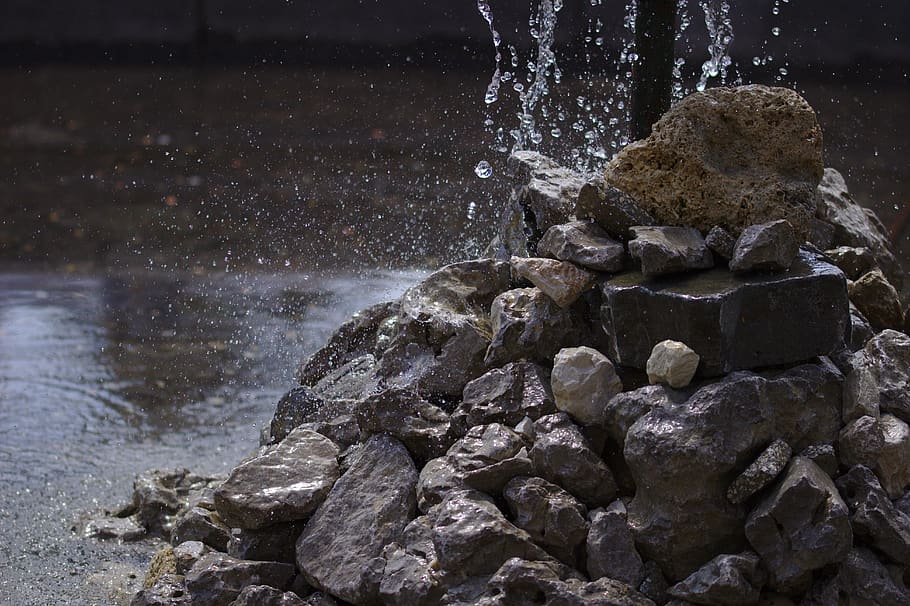 drip, water, wet, drop, splash, liquid, nature, rock, solid HD wallpaper