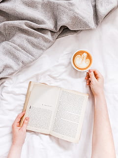creamy coffee, text, diary, human, person, page, finger, reading HD wallpaper