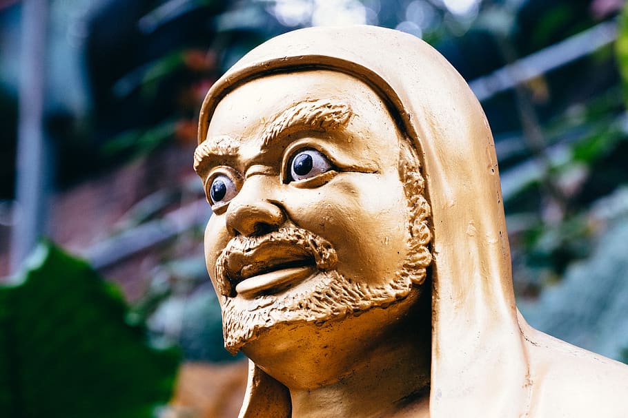 brown statue during daytime, sculpture, art and craft, representation HD wallpaper