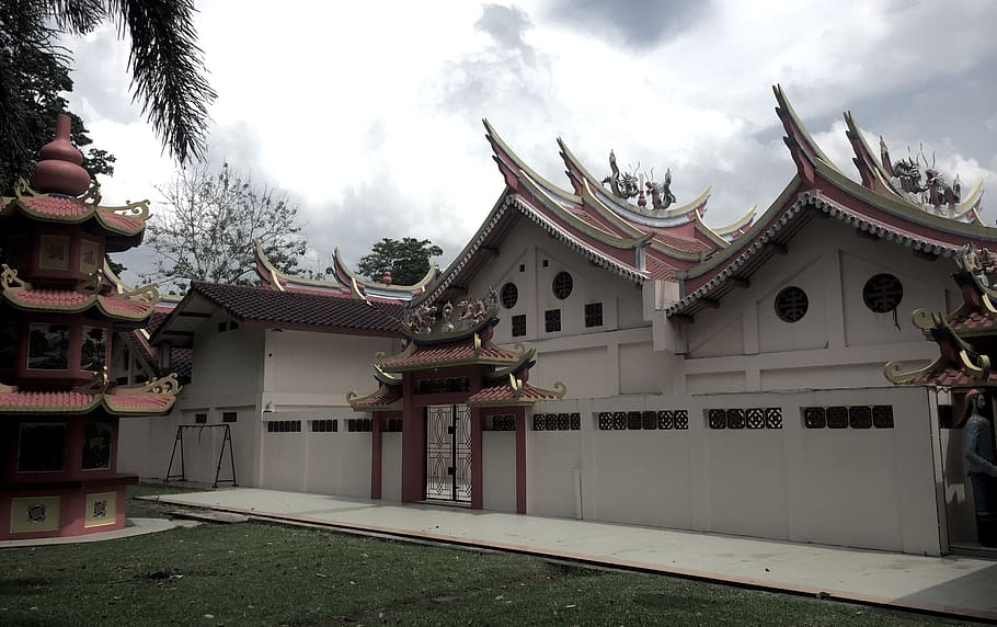 indonesia, pagoda pulau kemaro, klenteng, monastery, architecture, HD wallpaper