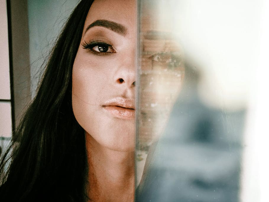 portrait, one person, headshot, young adult, window, indoors HD wallpaper