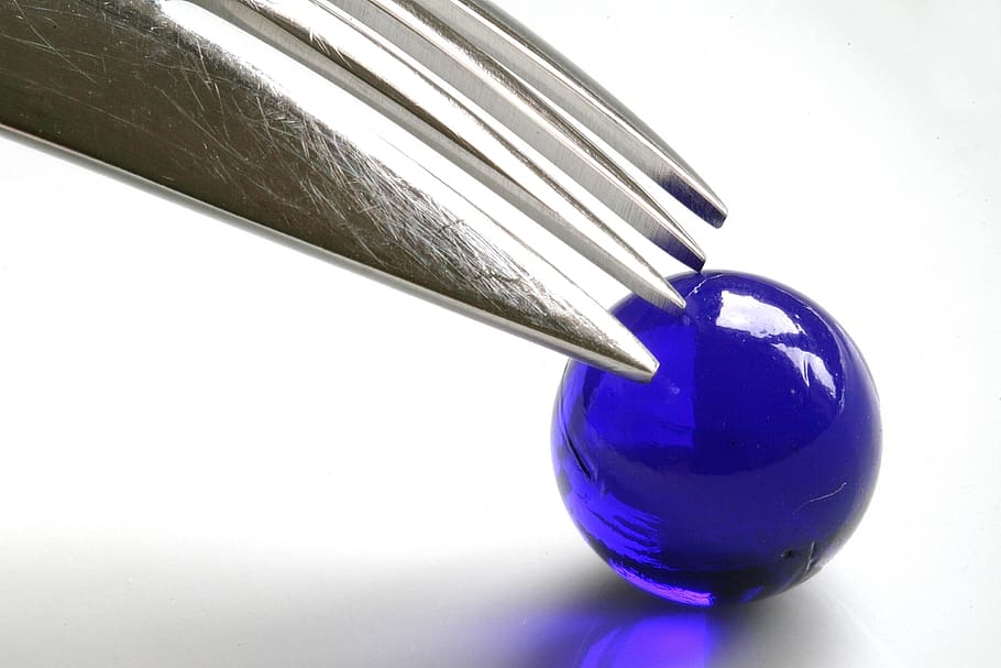 fork, marble, ball, glass, glass ball, round, globe image, ball photo HD wallpaper