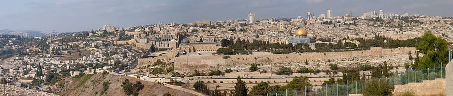 panoramic, panorama, nature, travel, desert, jerusalem, israel, HD wallpaper