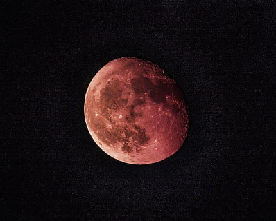 blood moon, star, lunar, eclipse, galaxy, astro, astronomy, red HD wallpaper