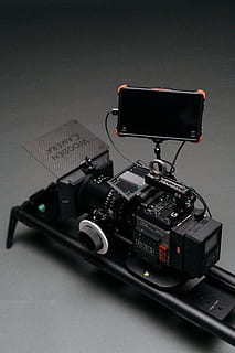 black camera, electronics, display, video camera, computer, digital camera HD wallpaper