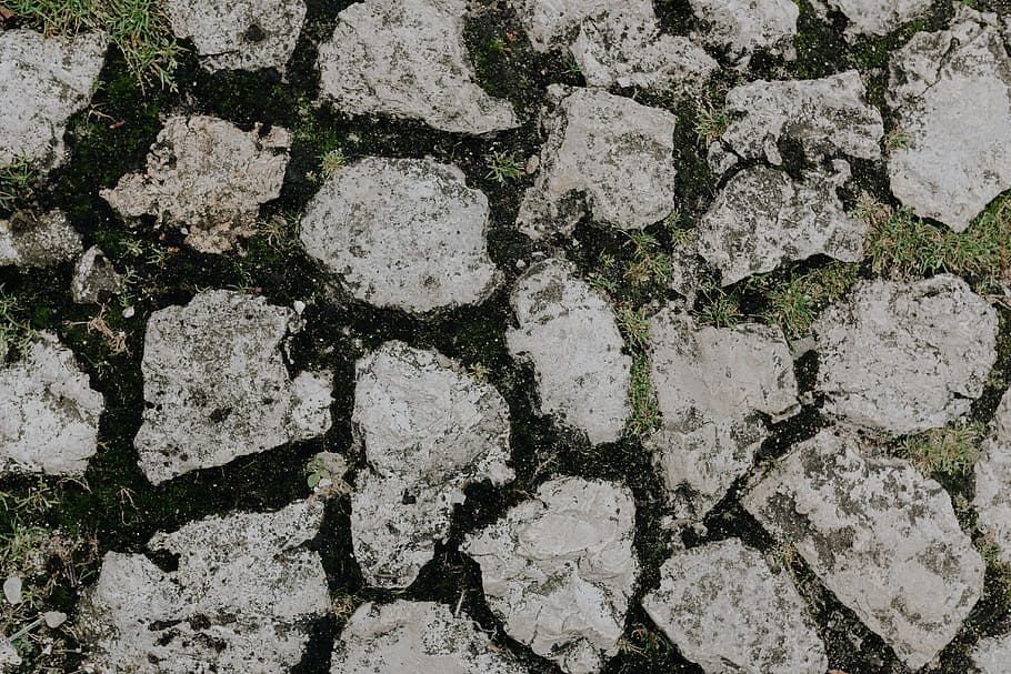 Old brick and stone pavements, bricks, background, paving, full frame HD wallpaper