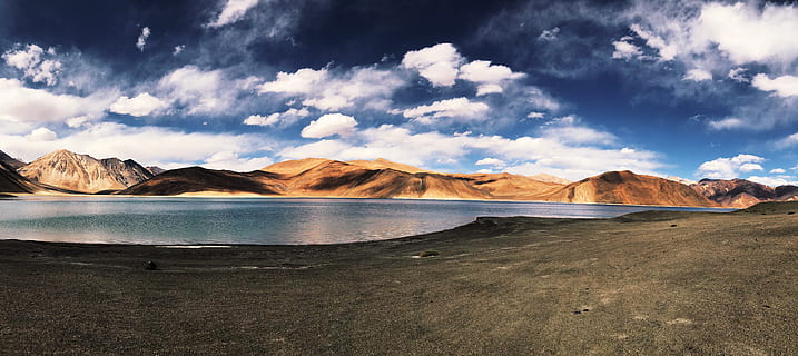 pangong tso, mountain, scenics - nature, cloud - sky, beauty in nature HD wallpaper