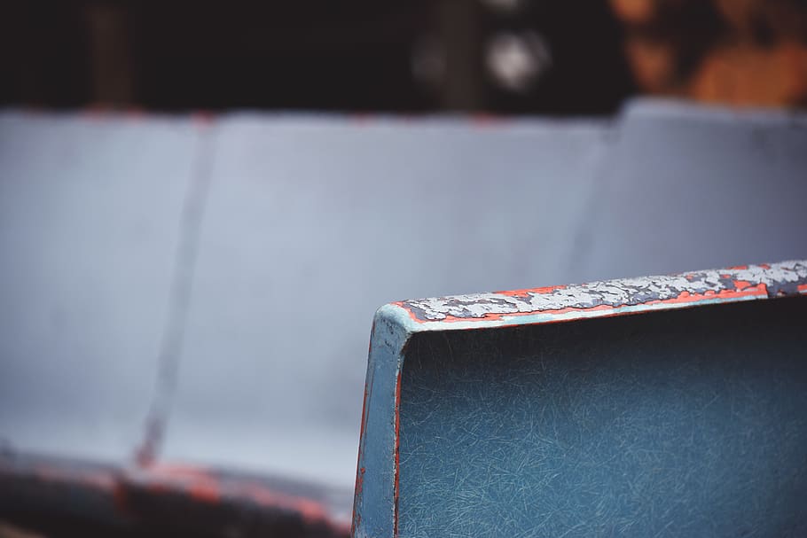 rust, metal, paint, seats, focus on foreground, day, no people HD wallpaper