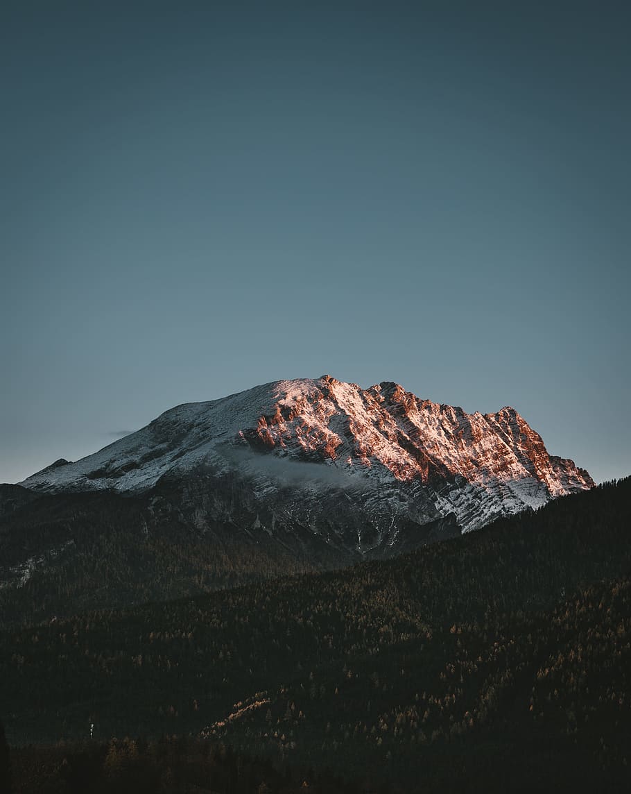 landscape photography of snowy summit, mountain, peak, top, sunlight HD wallpaper