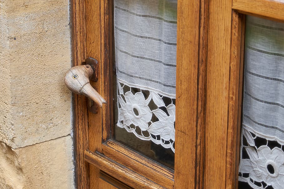 open window, wood, hardwood, door, france, bozoul, handle, duck HD wallpaper