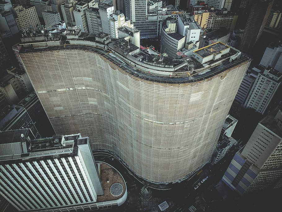 Aerial Photograph of High-rise Buildings, architecture, city HD wallpaper