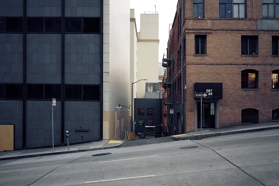 empty street, building exterior, architecture, built structure HD wallpaper