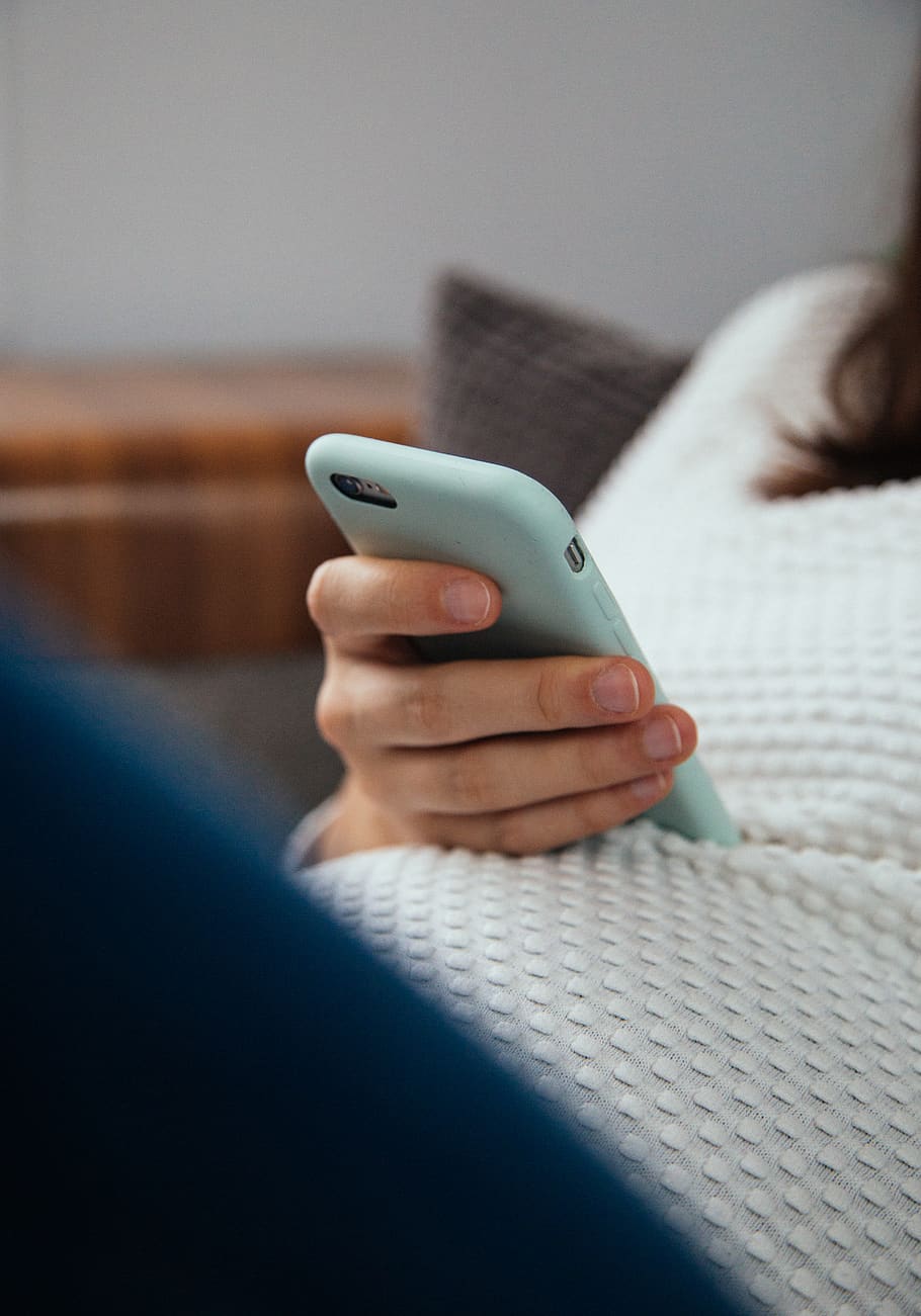 person using phone, one person, communication, indoors, mobile phone HD wallpaper