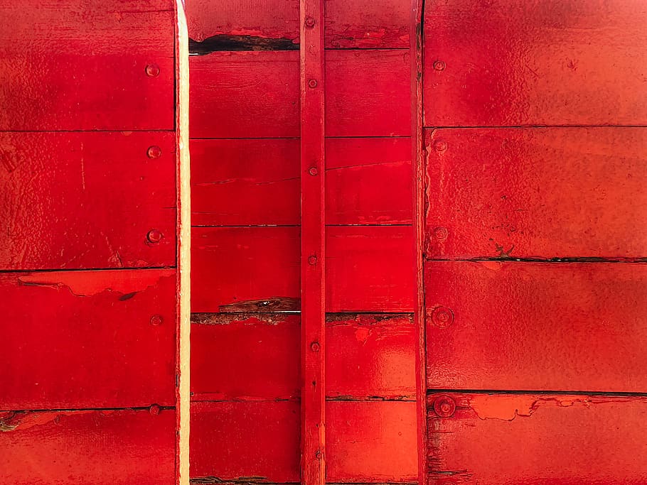 spain, barcelona, la monumental, red, wood, gate, wall, bench, HD wallpaper