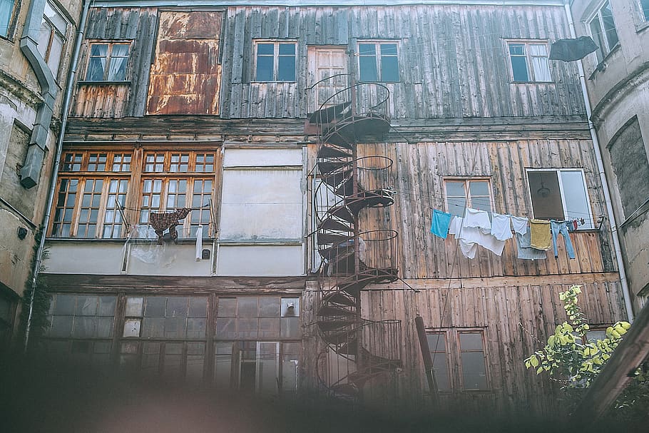 georgia, tbilisi, living, windows, stairs, woody, special, life, HD wallpaper