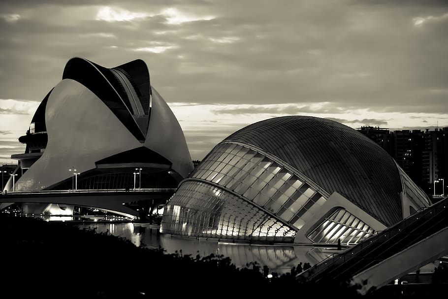 architecture, building, opera house, ciudad de las artes y las ciencias, HD wallpaper