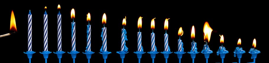 blue, black, fire, candle, candles, burning, flame, fire - natural phenomenon HD wallpaper