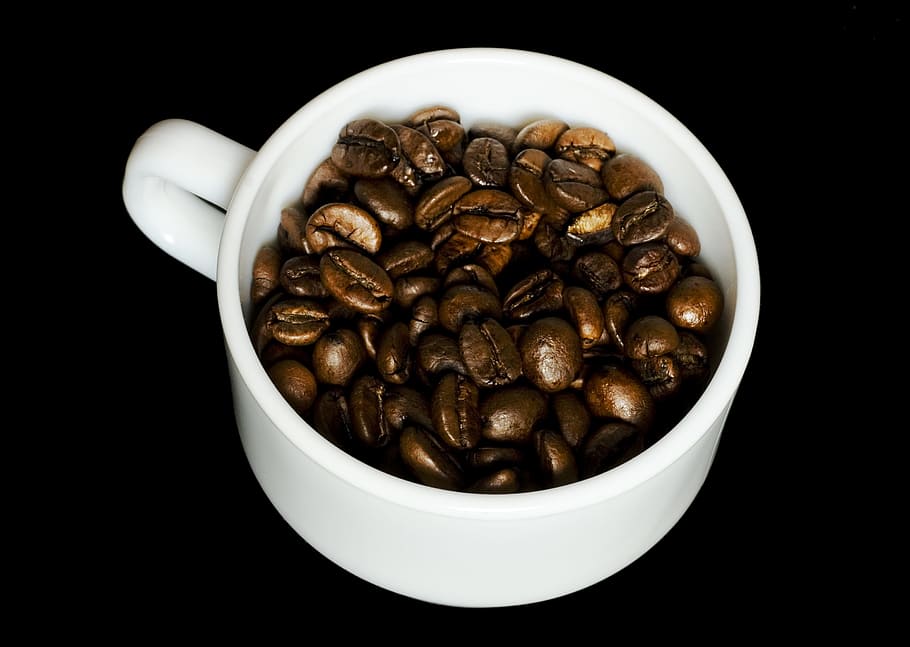 aromatic, background, beans, beverage, black, blank, brown HD wallpaper