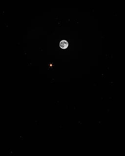 moon and stars, sky, eclipse, lunar, night, evening, astrophotography HD wallpaper