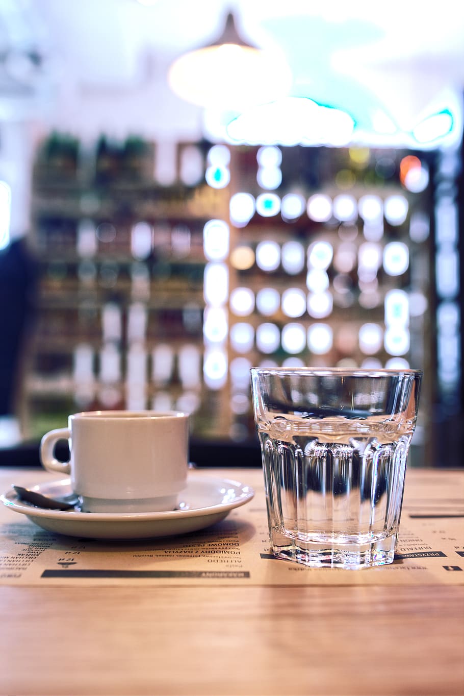 Cup of coffee and glass of water, espresso, drink, food and drink HD wallpaper