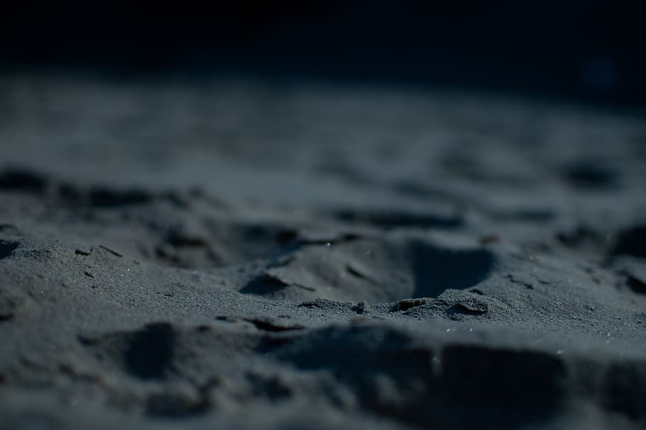 beach, close-up, dark, glittery, hole, macro, nature, sand HD wallpaper