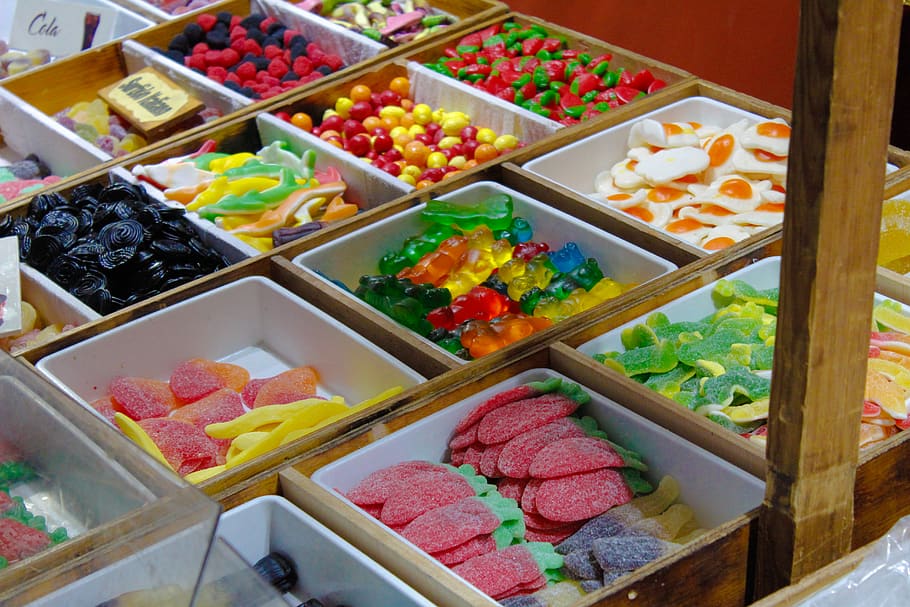 spain, albacete, dulces, sweets, candy, colores, gominola, gummy, HD wallpaper