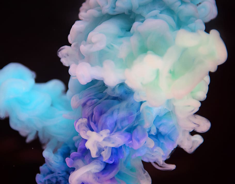 Photo of White, Purple, and Blue Smoke, art, artistic, background