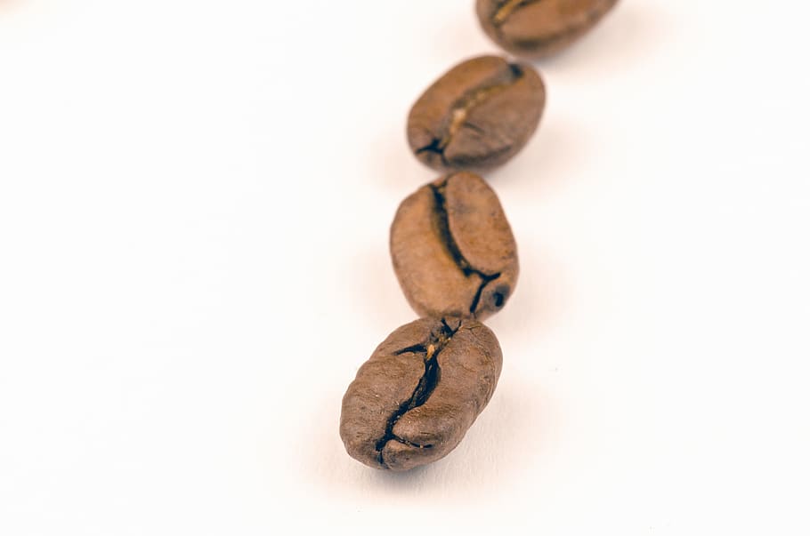 Brown Coffee Beans, aroma, background, caffeine, close-up, freshness HD wallpaper