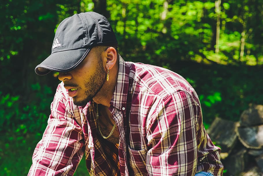 gold, hat, trees, one person, real people, leisure activity HD wallpaper