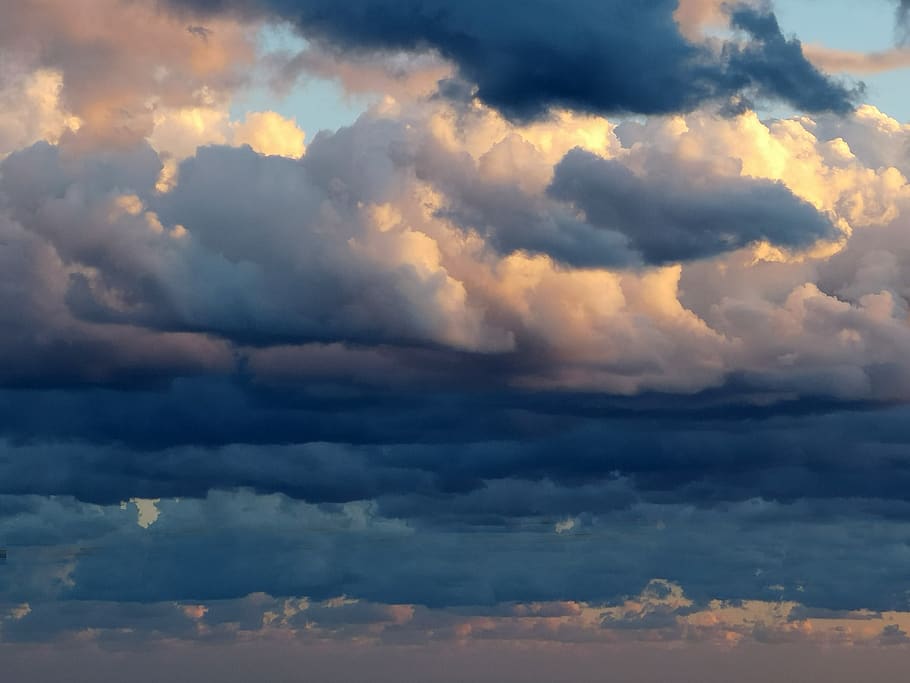 sky, clouds, landscape, sea, storm, atmospheric, nature, cloud - sky HD wallpaper